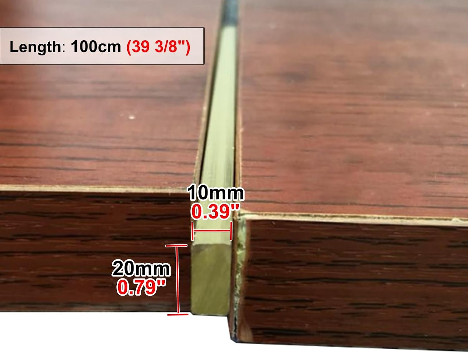 Extra Narrow Floor Transition Strip - Brass Seam Binder for Doorways, Gap Covering Threshold for Wood to Tile Flooring Transition, Durable and Stylish Flooring Solution