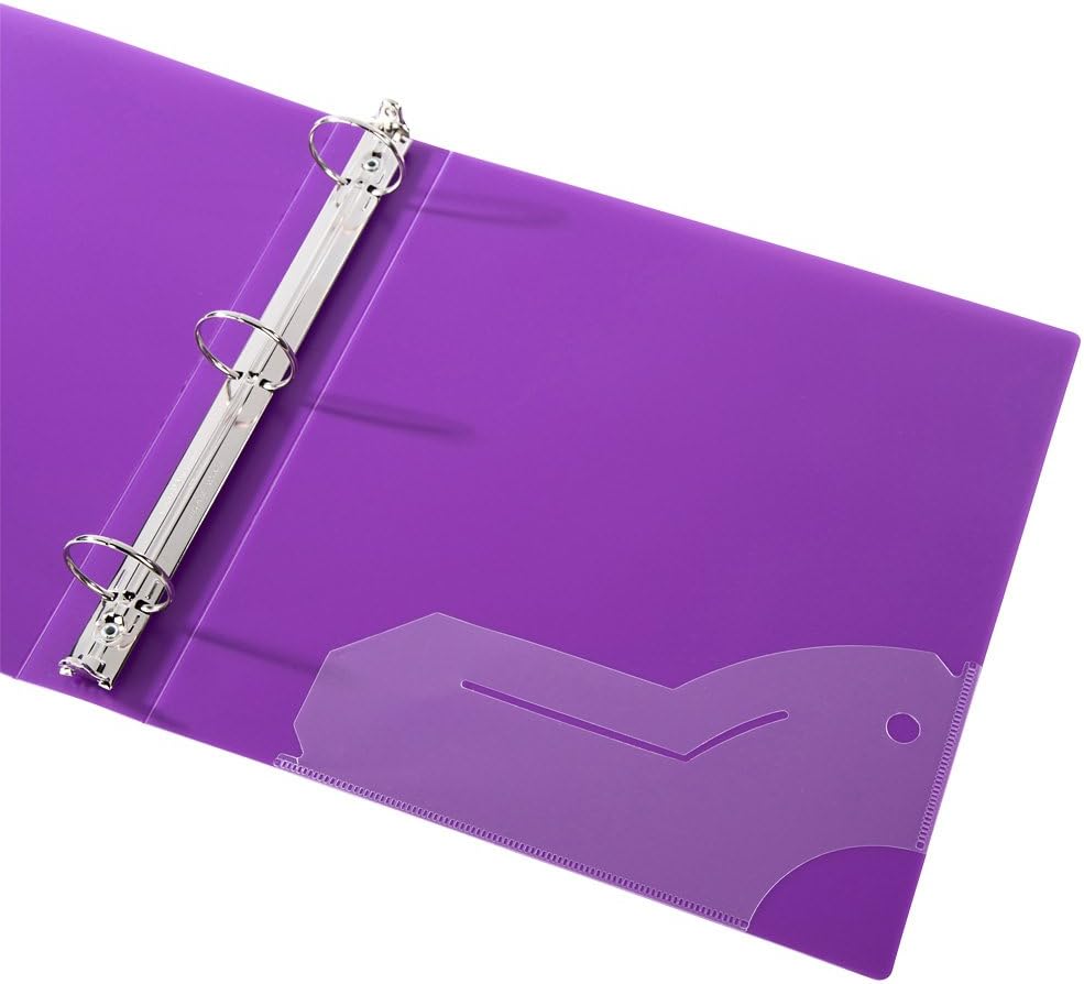 Filexec 3 Ring Binder, 1.5 Inch Capacity, Frosted, Letter Size, Blueberry, Strawberry, Grape, Lemon, Lime, Tangerine (50160-6493) (Pack of 24)