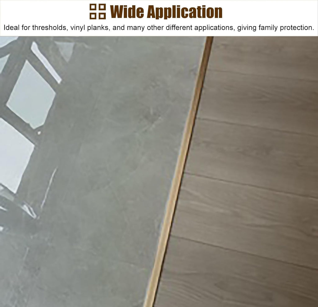 Brass Transition Strip for Wood to Tile - T-Molding Flooring Edge Trim with Track Base, Vinyl Floor Threshold Cover for Gap Joining (Fits 12mm-15mm - 1/2' to 5/8')