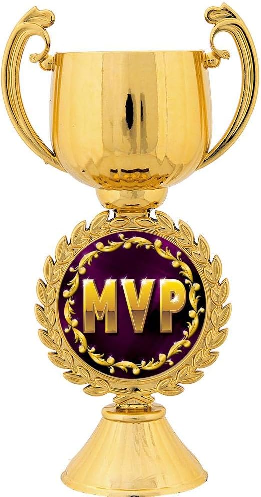 Crown Awards Personalized MVP Trophy, 7.25' Gold Cup MVP Trophies with Free Custom Engraving