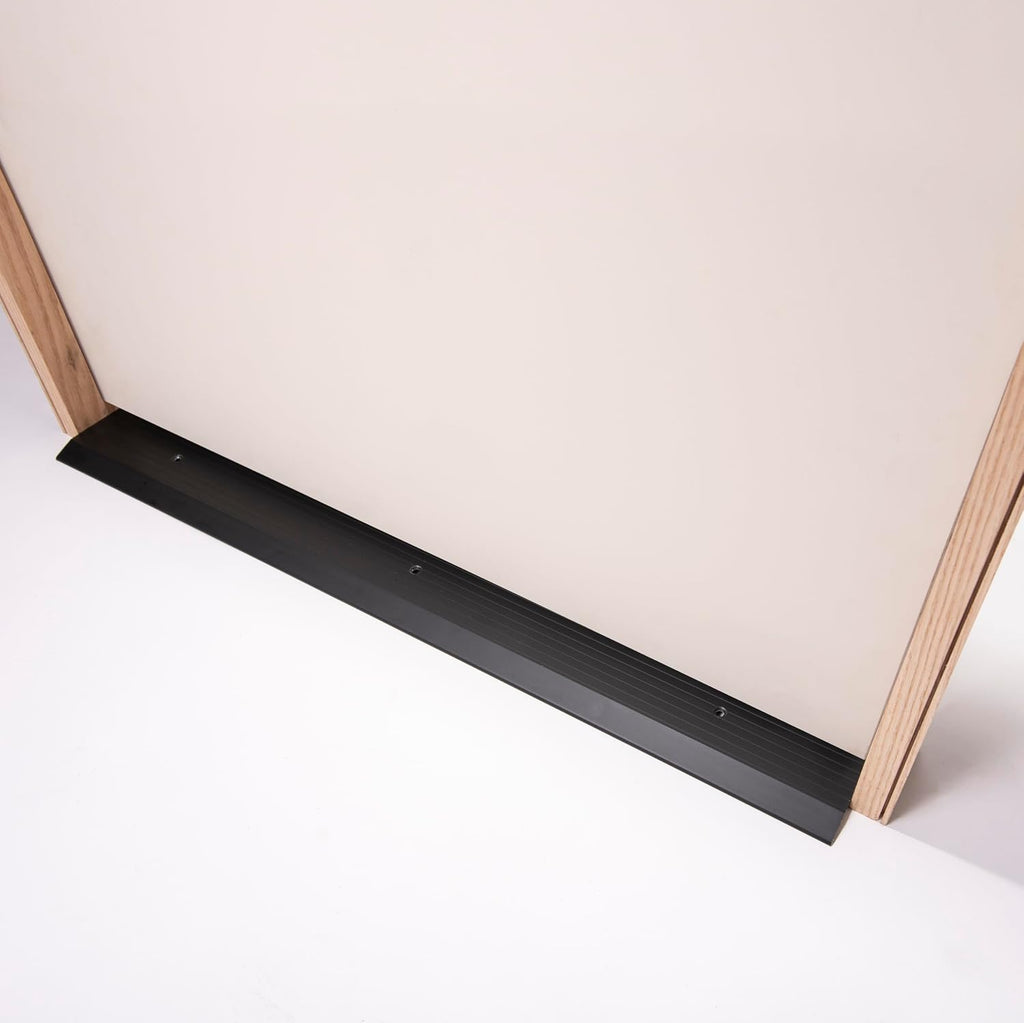 ADA Tile Saddle Threshold Aluminum ADA Compliant Door Saddle for Tile Floors – 1/2' Height – 5-1/2' or 6-1/2' Wide – Prehung Ready, Top Screw Holes Commercial-Residential (48'x 5')