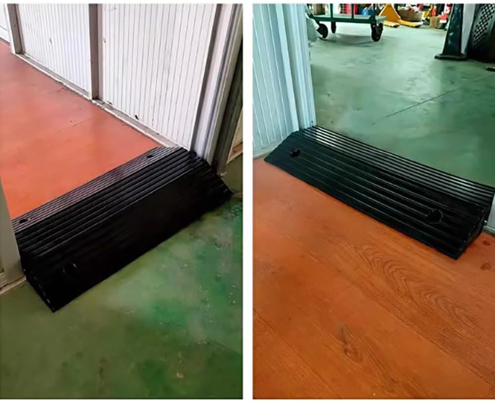 3' Rise Wheelchair Ramp Access Ramps, Bridge Threshold Ramp Heavy Duty Rubber Entry Ramps for Sidewalk Driveways Doorway
