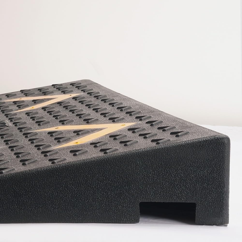 Rubber Kerb Ramps 4-7 inches Height, Heavy Duty Threshold Ramps for Driveway, Mobility Scooter/Step, 20 Ton Load Capacity(Rise 5 inch/13cm)