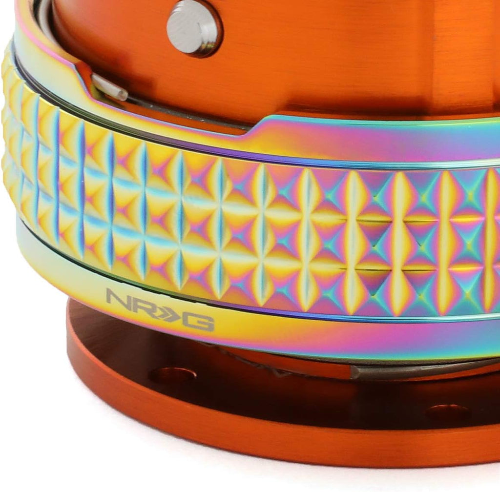 NRG Innovations SRK-210OR/MC Quick Release Kit (Orange Body / Neochrome Pyramid Ring)