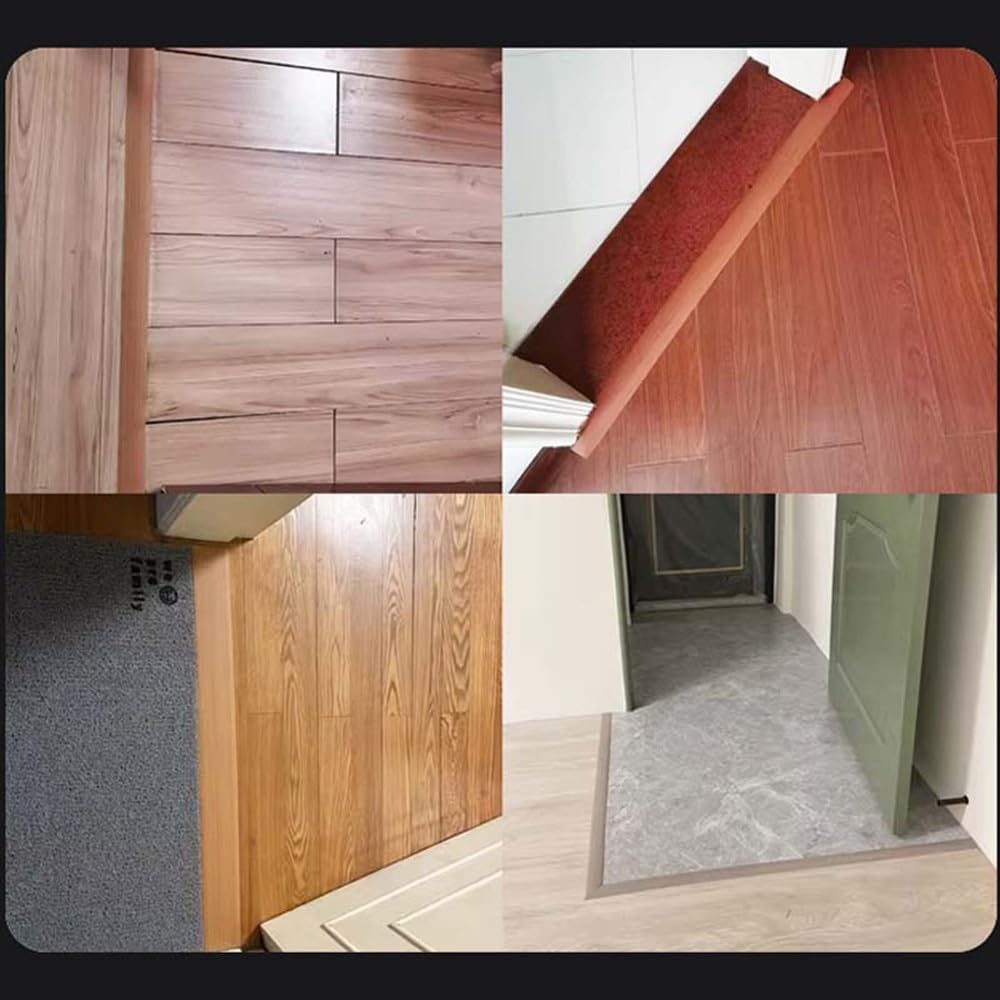 Vinyl Flooring Transitions Marble Grain Self-Adhesive Floor Transition Strip Threshold Repair Cover Strips Laminate Flat Divider Strip 3in 76mm Wide(Beige,20m-787in)