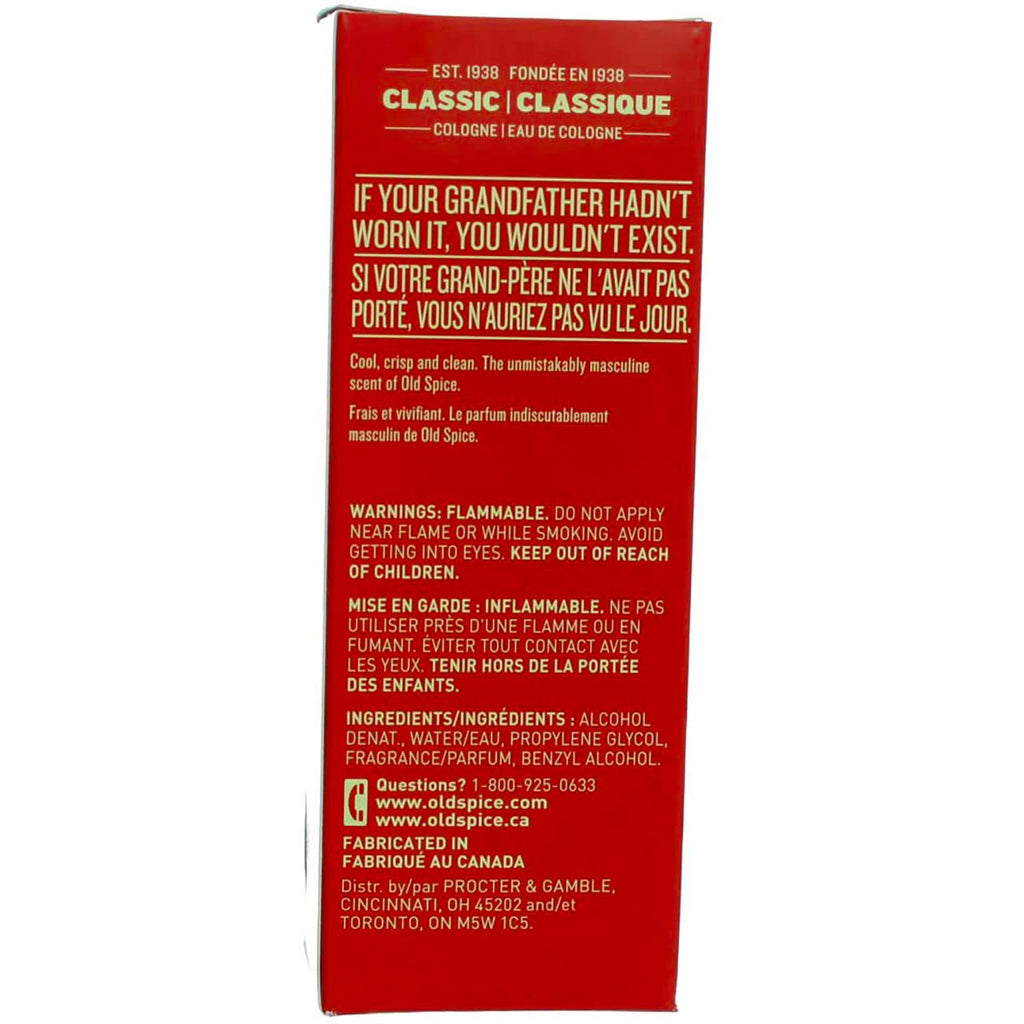 Old Spice Classic Cologne Spray 4.25 oz (Pack of 12)