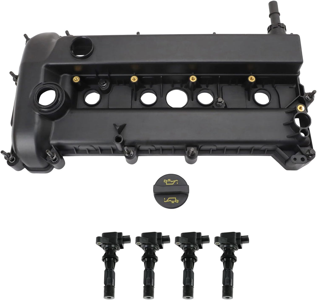 TRQ Ignition Coil Kit 5 Piece Compatible with 2006-2009 Ford Fusion 2006-2009 Mercury Milan