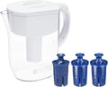BRITA Longlast Everyday 10 Cup Pitcher & Longlast Elite Filters Set of 3, White