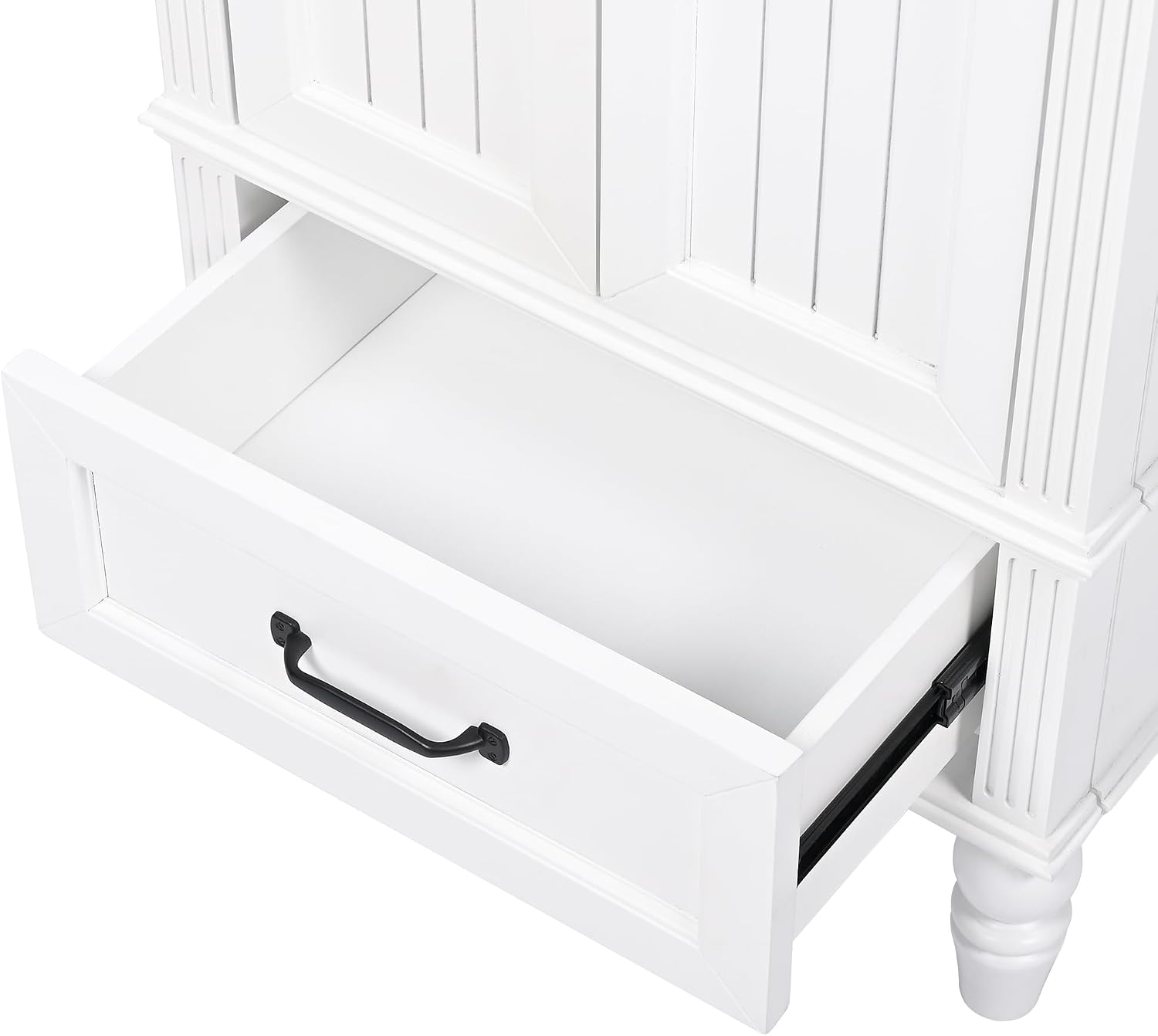 Bathroom Vanity with Sink, 20' Vanity Sink Cabinet with Ceramic Basin, 2 Doors and 1 Drawer, Free Standing Bathroom Storage Cabinet with Sink Combo Set, White
