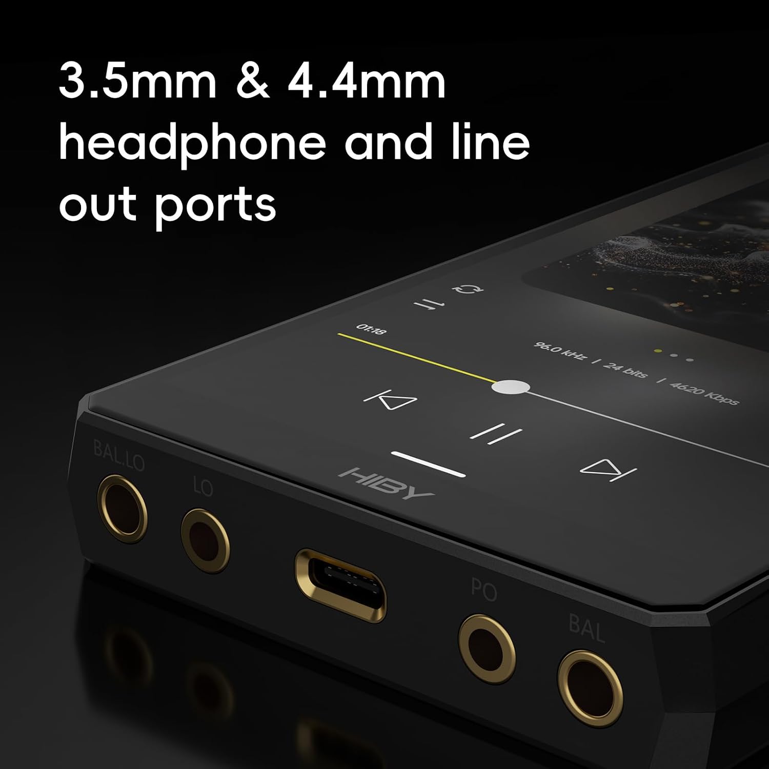 HiBy R6III 2025 DAP Player Hi Res Audio MP3 Player with Class A&AB Amp/Android 12/Bluetooth 5.0/WiFi/64G+2TB Expandable Memory