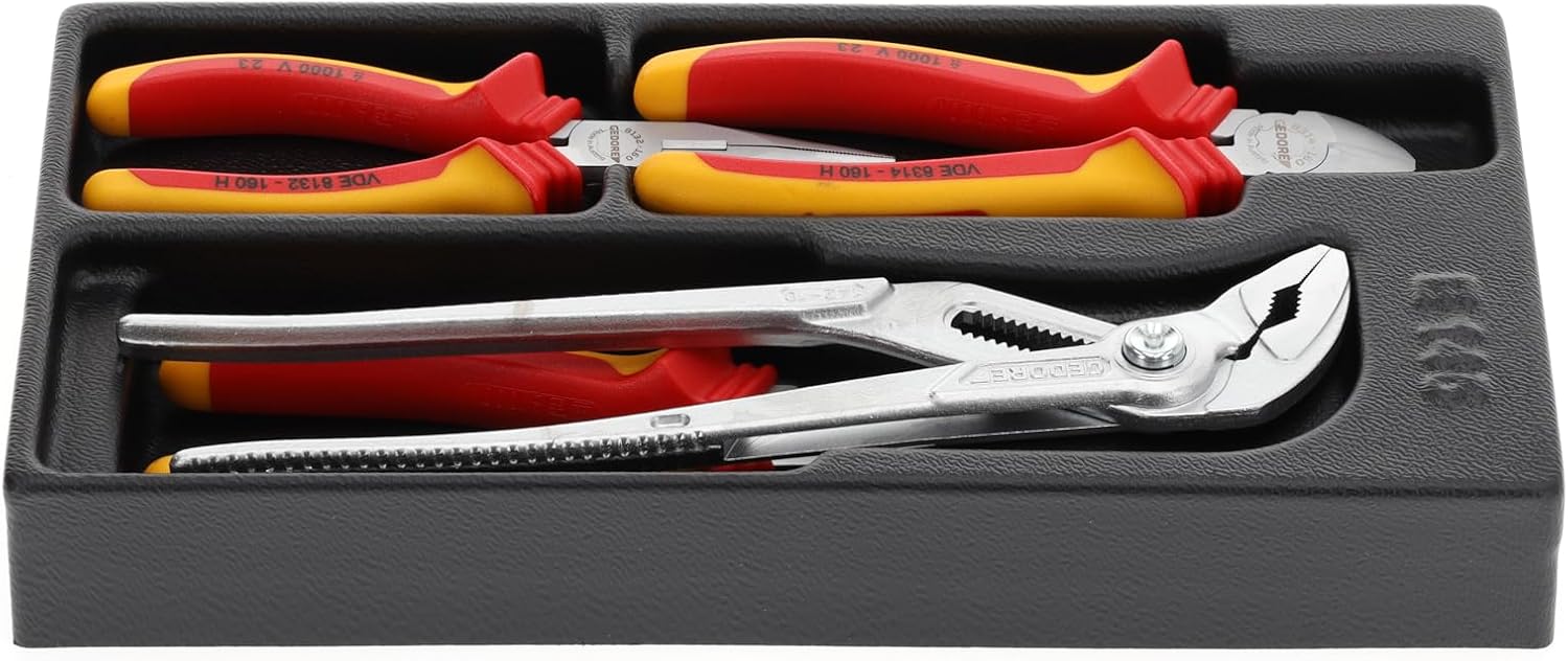 Gedore 1500 ES-VDE 145 VDE pliers set in 1/3 ES tool module