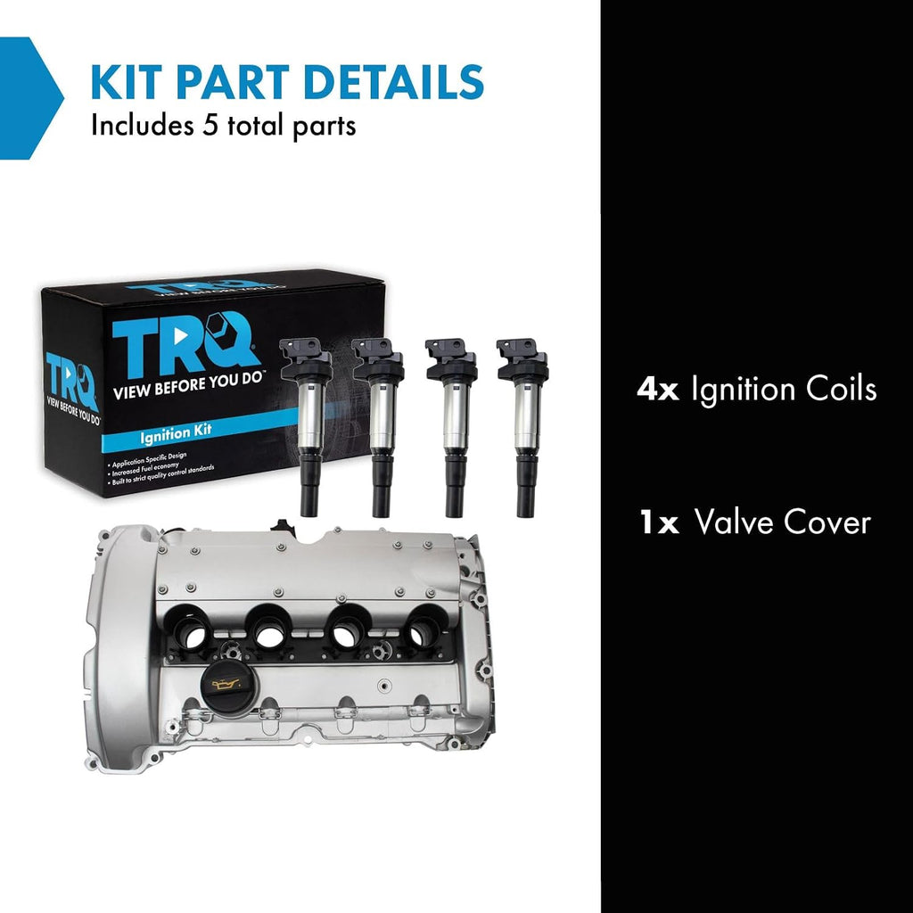 TRQ Ignition Coil Kit 5 Piece Compatible with 2007-2012 Mini Cooper