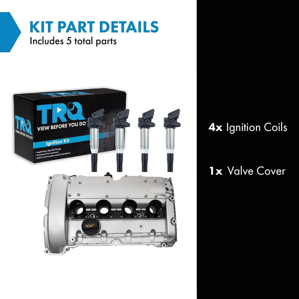 TRQ Ignition Coil Kit 5 Piece Compatible with 2007 Mini Cooper