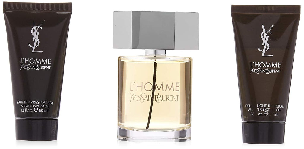 Yves Saint Laurent L'Homme Men Gift Set (Eau De Toilette Spray, After Shave Balm and All Over Shower Gel)