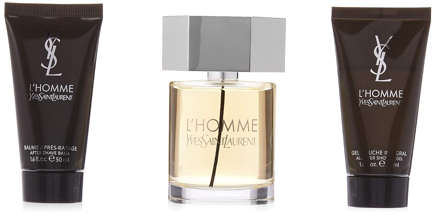 Yves Saint Laurent L'Homme Men Gift Set (Eau De Toilette Spray, After Shave Balm and All Over Shower Gel)