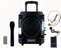 Hisonic HS700 True RMS 35 Watts Rechargeable & Portable PA System with Built-in VHF Wireless Microphones, Bluetooth Connected with Cellphone,Pad,Music Player/Recorder & FM Radio, Color Black