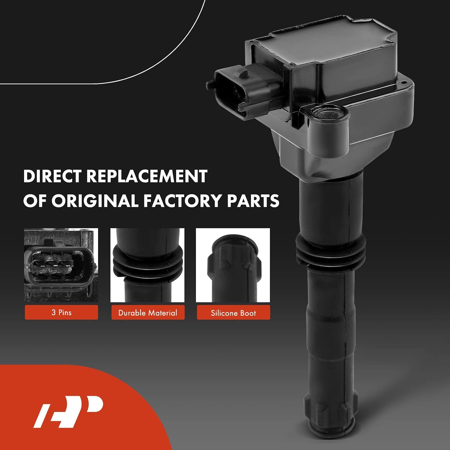A-Premium Ignition Coils and Spark Plugs Kits Compatible with Porsche 911 1999-2005 2007-2009 2011, Boxster 1997-2005, Set of 6