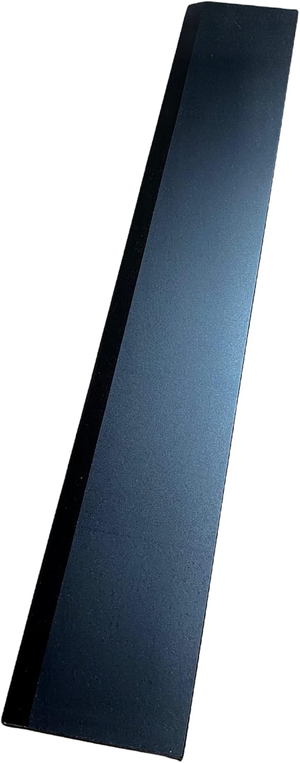 Tenedos Single Hollywood One High Beveled Absolute Black Marble Granite Doorway Floor Threshold Tile (Marble Saddle) Polished, Maintenance Free, Stain Resistant - (6' x 36')