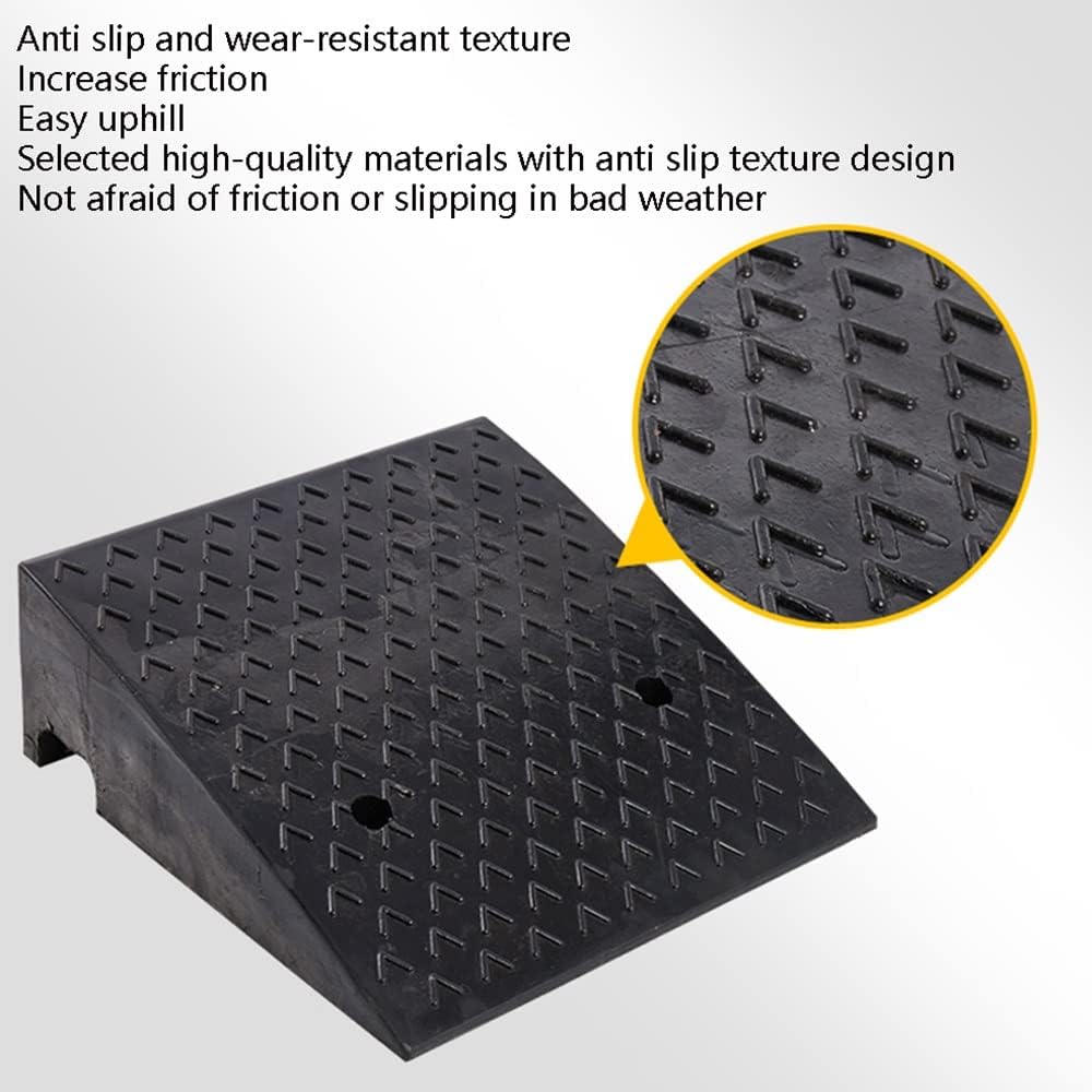 Portable Threshold Ramp Sidewalk Curb Ramps Non-Slip Wheelchair Ramp 4-8In Rise Sidewalk Kerb Ramp Door Step Ramp Shed Ramp/50 * 80 * 14Cm (Size : 50 * 50 * 19Cm)