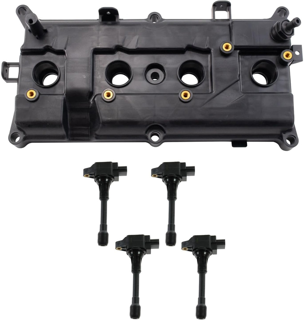 TRQ Ignition Coil Kit 5 Piece Compatible with 2009-2012 Nissan Sentra 2013-2021 NV200