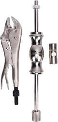 Brilluxa Slide Hammer, Locking Pliers Puller Set with Swivel Grip, 9 Inch 2 lb Slide Hammer Extractor Tool for CV Axle Seal Boot Nail Bolt Pin Removal, Auto Repair Kit