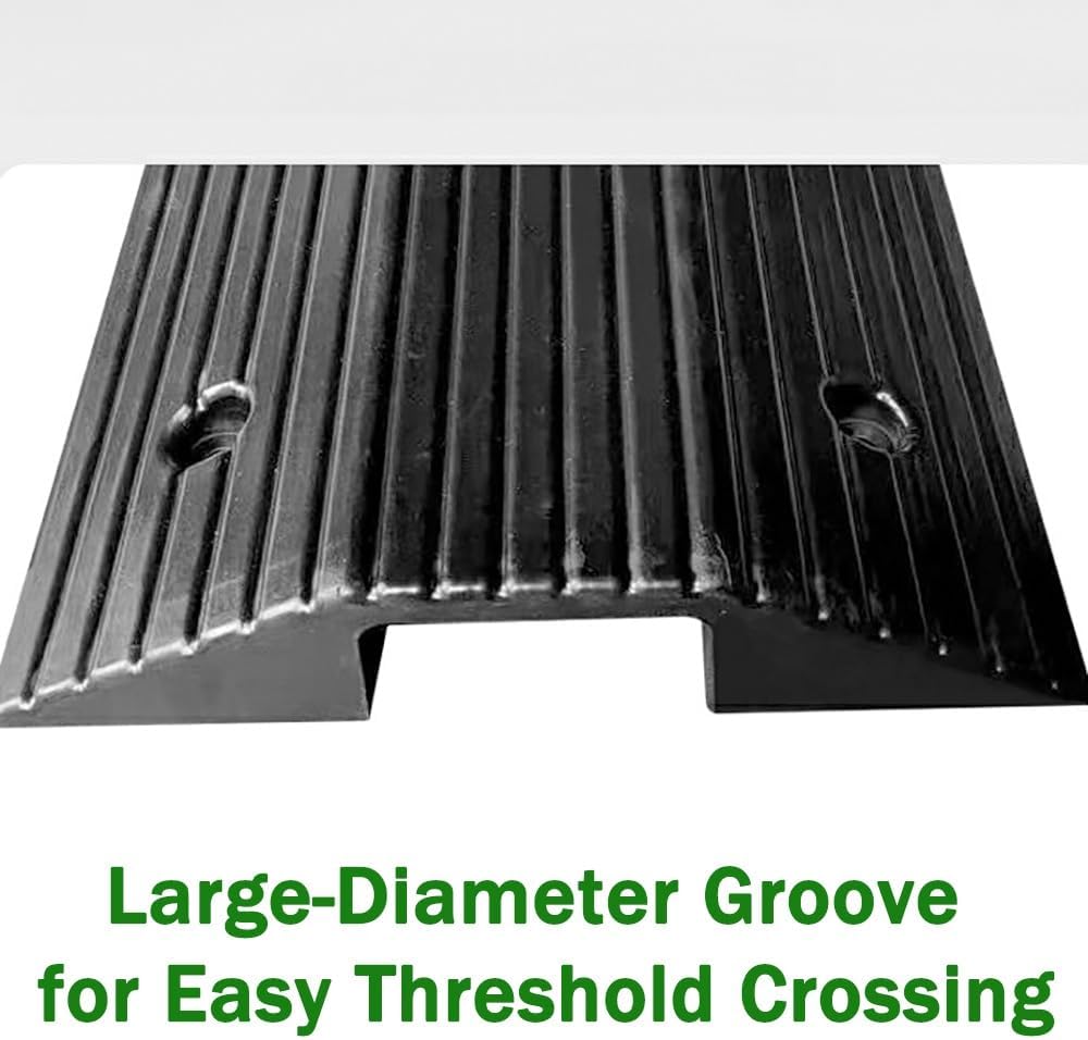 3' Rise Wheelchair Ramp Access Ramps, Bridge Threshold Ramp Heavy Duty Rubber Entry Ramps for Sidewalk Driveways Doorway