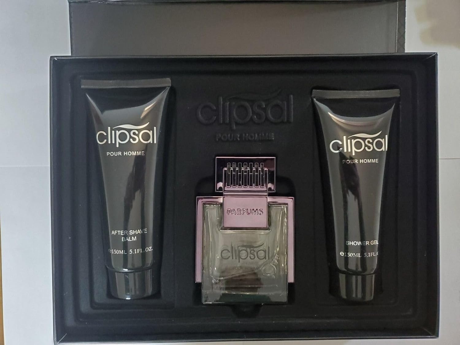 Clipsal Pour Homme 3 Piece Set (EDT 3.4 oz,After Shave 5.1 oz&Shower Gel 5.1 oz)