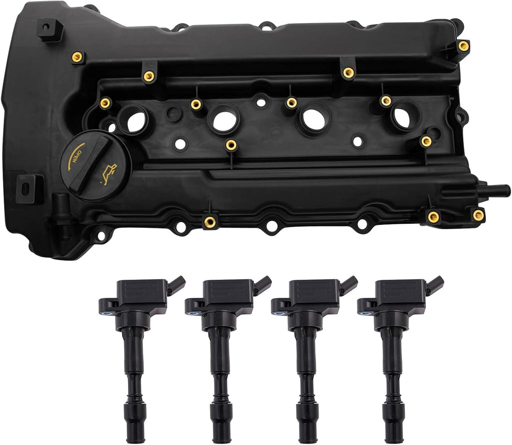 TRQ Ignition Coil Kit 4 Piece Compatible with 2015 Hyundai Sonata 2016 Kia Optima