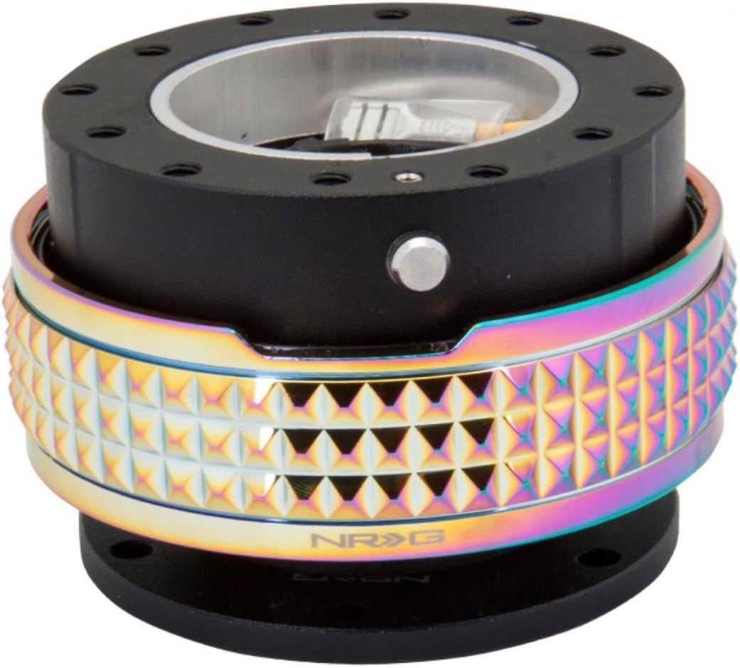 NRG Innovations SRK-210BK/MC Quick Release Kit (Black Body/Neochrome Pyramid Ring)