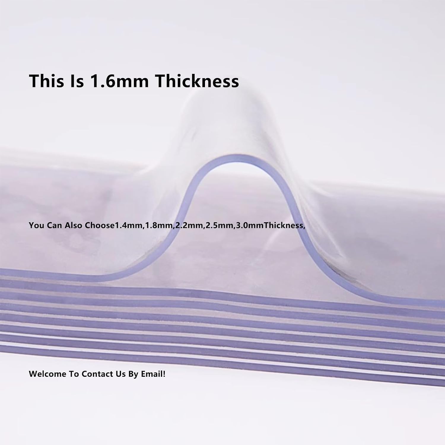 1.6mm/1.8mm Thickness Freezer Curtain Plastic Curtain Strips, Door Thresholds for Exterior Doors Strips (1.8mm,0.75Mx2M)