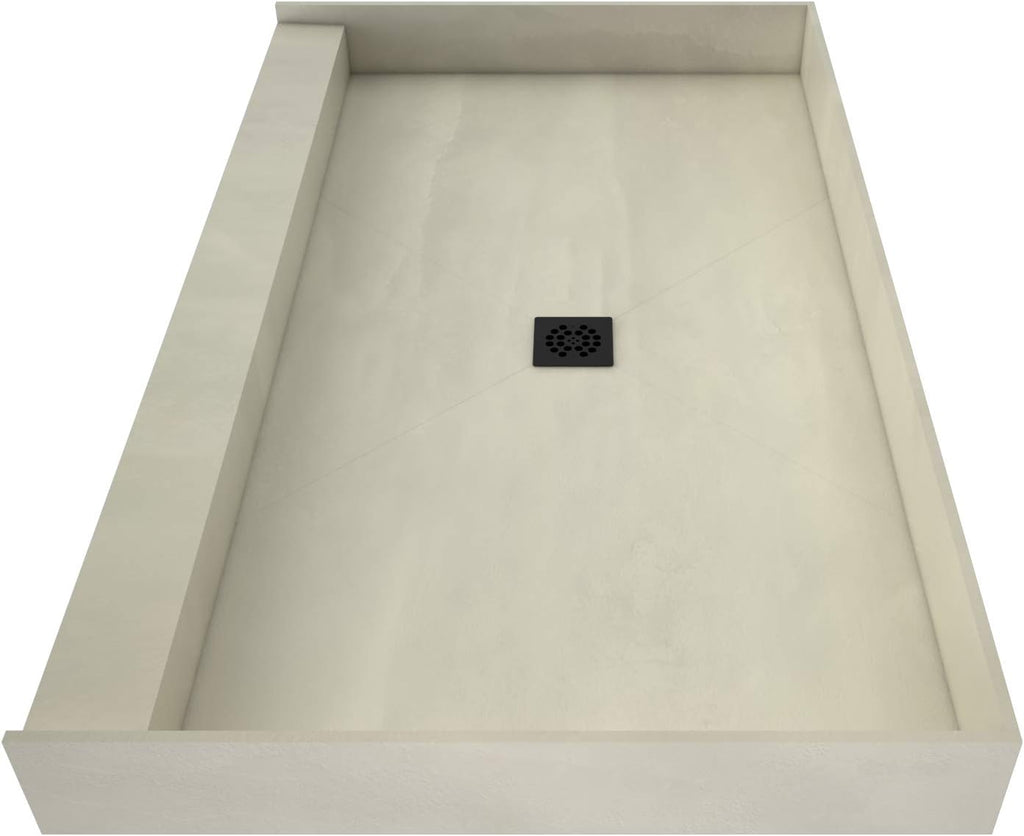 Tile Redi USAP3648C-SCSQMVZ Redi Base Shower Pan, 48' W x 36' D with Flashing, Matte Black