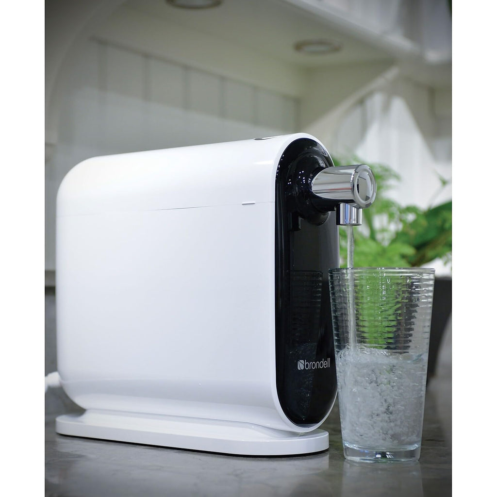 Brondell H630 Cypress Countertop Water Filter System for Kitchen Sinks, Three-Stage Filtration System and Dispenser Attaches to Faucet, White