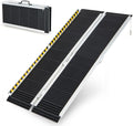 Goplus 5 FT Portable Wheelchair Ramp, Anti-Slip Folding Handicap Ramp w/Transition Plate, Reflective Warning Stickers, 600 LBS Threshold Ramp for Stairs, Doorways, Scooter, Trunk, Curbs, Garage