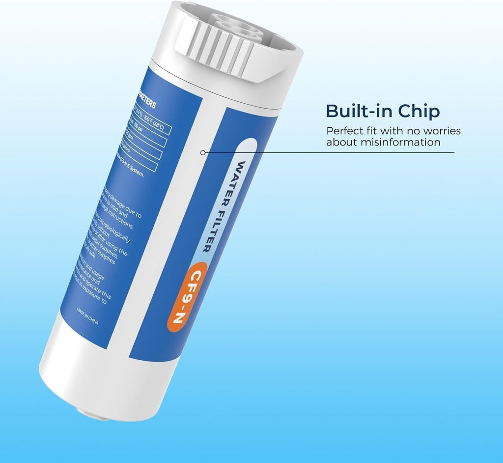 Crystala Filters Water Filter Compatible with XWFE (Built-in CHIP), Replacement for GE XWFE, XWF Refrigerator Water Filter Pack of 4