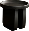 Round Side Table, Modern end Table,Small Metal Coffee Table,Unique Circle Accent Table for Living Room,Bedroom (Black, Small Circle：19.3 x 19.7（in）)