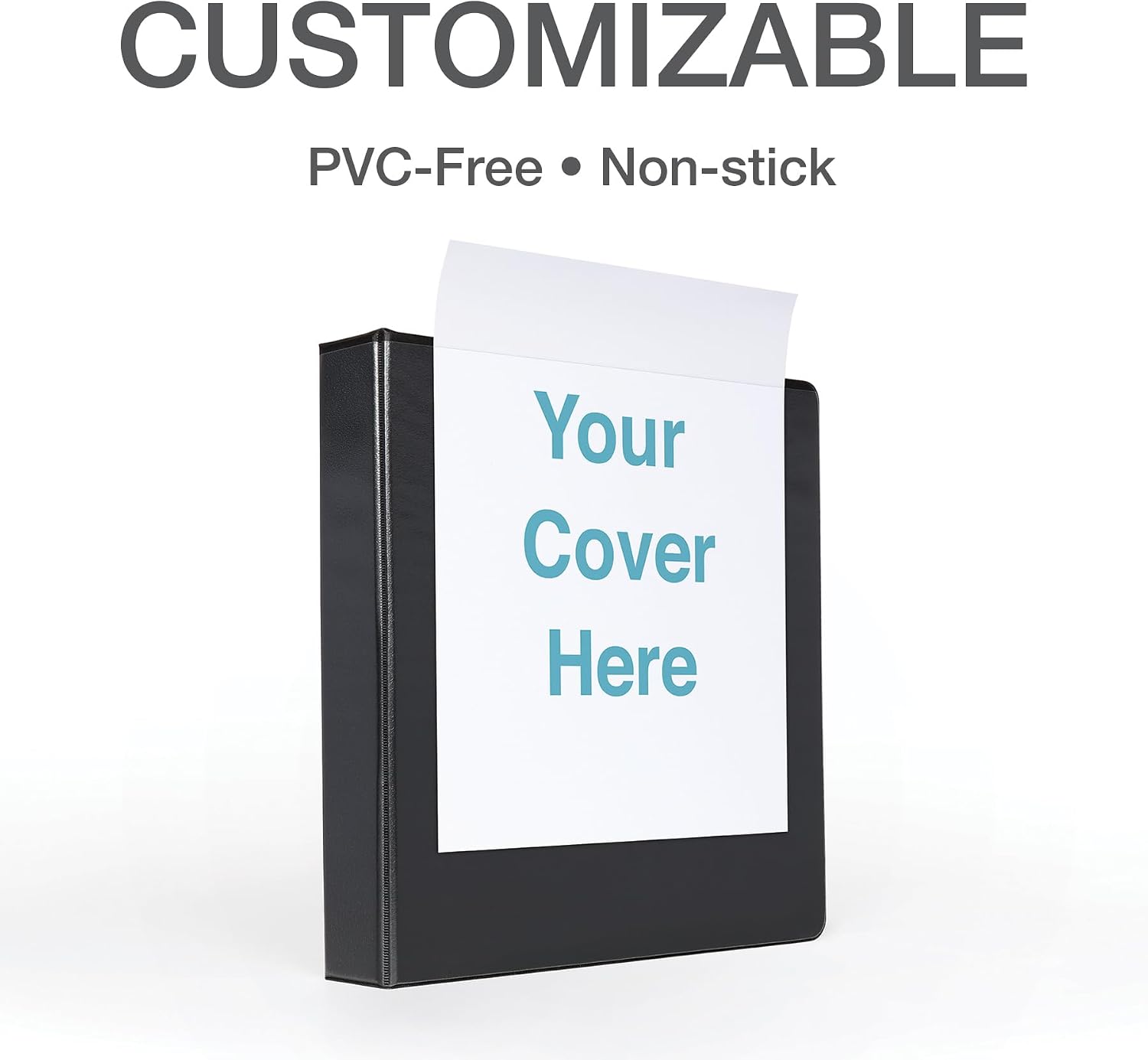 Cardinal 3 Ring Binder, 1.5 Inch Premier Easy Open Binder, ONE-Touch Locking Slant-D Rings, 400-Sheet Capacity, ClearVue Cover, PVC-Free, Black (10311) (Pack of 12)