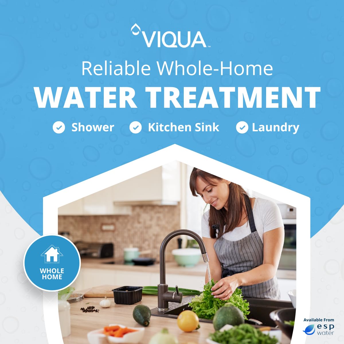 Viqua VH410-F20 UV Home Water Treatment System with Integrated Pre-Filter, 18 GPM for Whole House and Light Commercial Filtration, Stainless Steel 3/4 MNPT 120V for Sediment Rust Removal