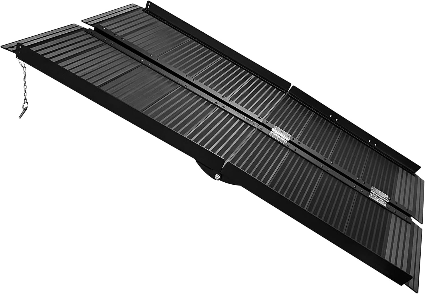 CABIHOME 6FT Portable Wheelchair Ramp, Black Non-Slip Aluminum Wheelchair Ramp with Handle, Folding Ramps for Home Steps, Doorways, Thresholds, Curbs, Stairs, 800 LBS Capacity