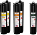 American Filter Company® Brand Model # AFC-KN-YOG Water Filters, Compatible with Kinetico® K5 systems, Cartridge set (Part # 9309A, 9306B & 12752A) Yellow/Orange/Green - 1 Year Pack