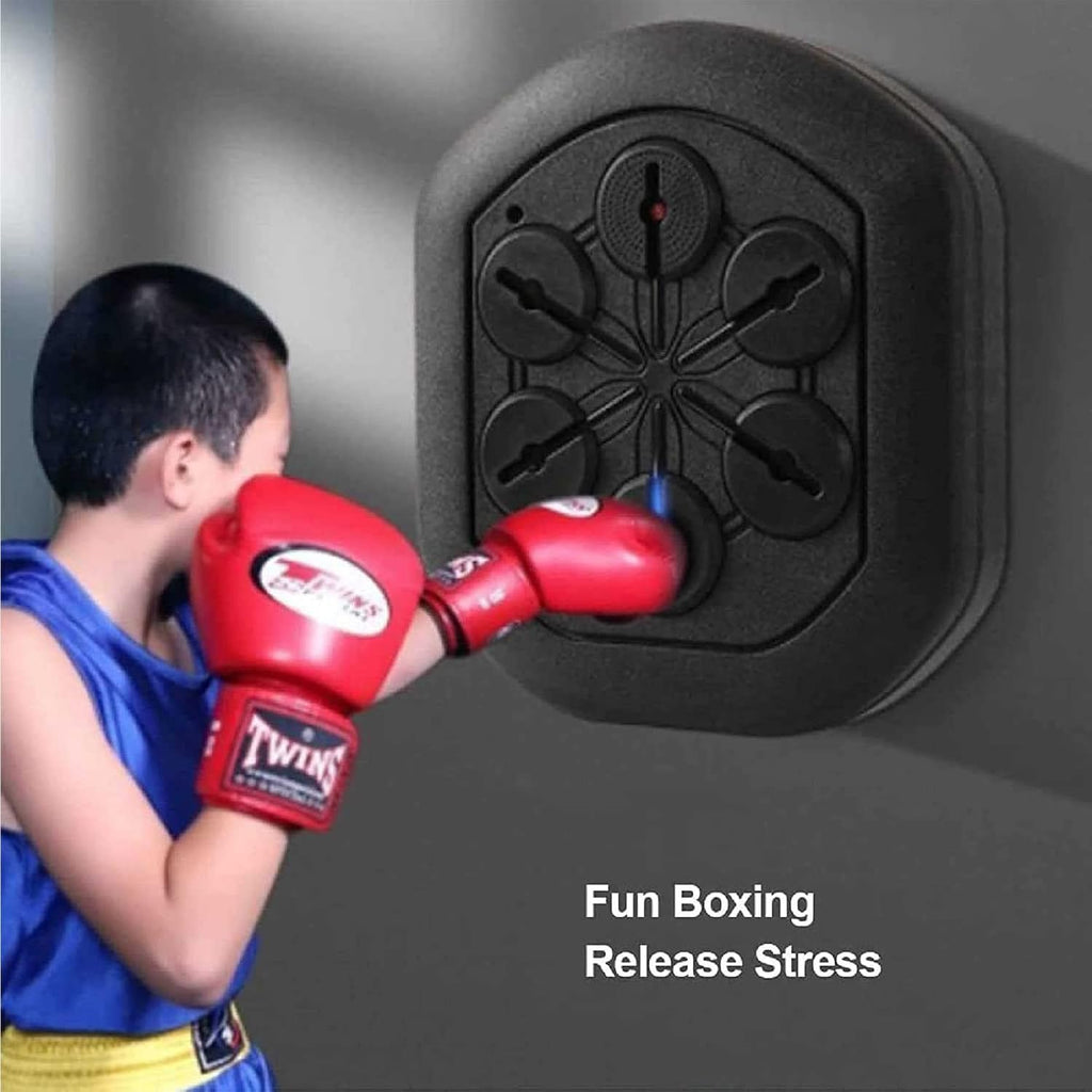 Music Electronic Boxing Machine, Wall Mounted Smart Music Boxing Machine with Boxing Glove, Boxing Training Equipment Indoor for Adults