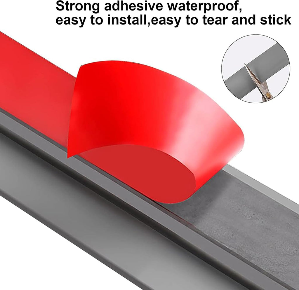 PVC Floor Threshold Divider Strip, Door Threshold Strip, Self-Adhesive Floor Transition Strip, Carpet to Laminate Door Edging Trim Strip for Bridging Gaps(Size:8m/26.2ft)