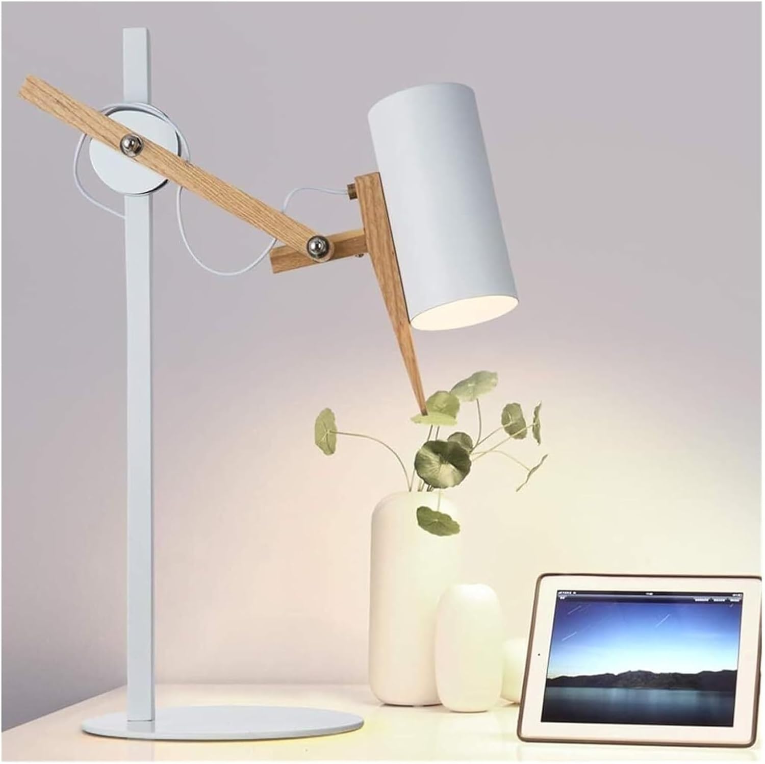 Multifunctional Solid Rocker Tabletop Bedroom nightstand Living Room Light Color Simple Table Lamps, Lighting Chandelier