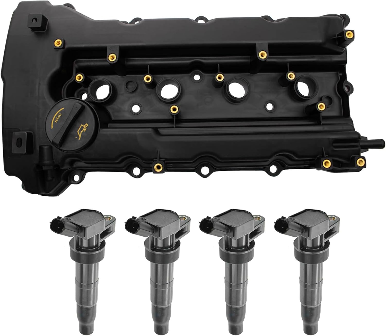 TRQ Ignition Coil Kit 5 Piece Compatible with 2011-2014 Hyundai Sonata 2011-2013 Tucson 2010-2013 Kia Forte Forte Koup 2011-2015 Optima Sportage