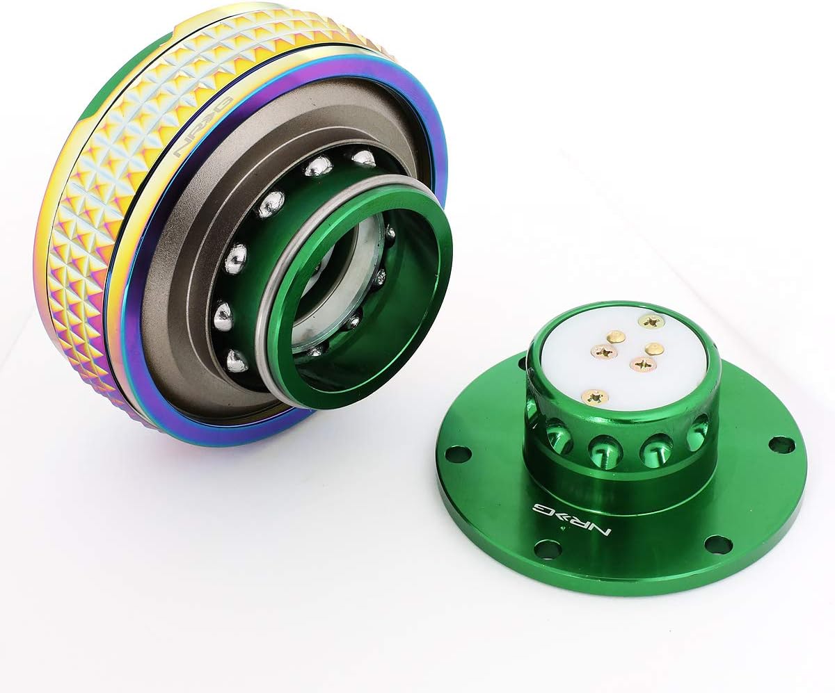 NRG Innovations SRK-210GN/MC Quick Release Kit (Green Body/Neochrome Pyramid Ring)