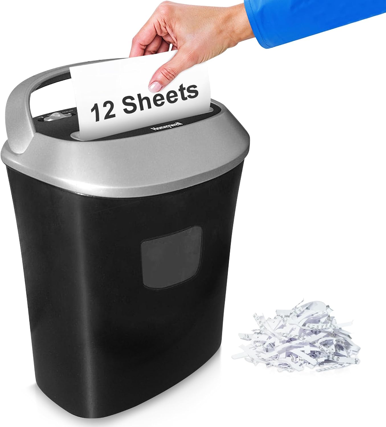 Honeywell Safes & Door Locks - 12 Sheet Cross Cut Paper Shredder for Home Use & Office - 3-Function Control & Over Heat Protection - Document & Credit Card Shredder Machine - 5.5 Gallons, Black - 9112
