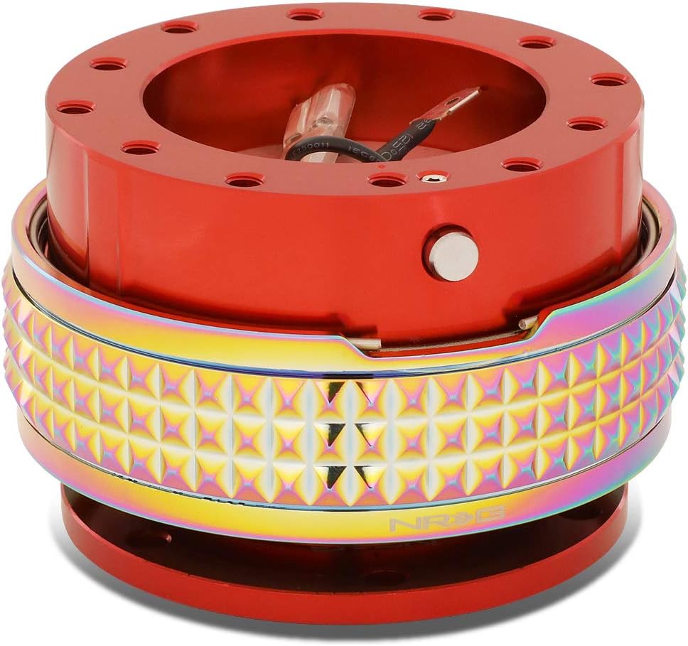 NRG Innovations SRK-210RD/MC Quick Release Kit (Red Body / Neochrome Pyramid Ring)