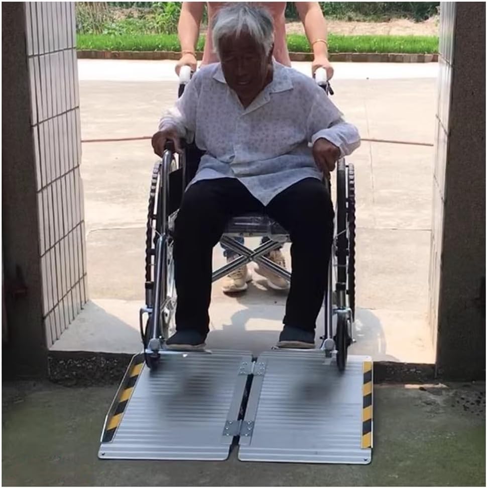 Portable Wheelchair Ramp - Non-Skid Aluminum Scooter Ramp for Home, Bank, Hotel, Thresholds, and Doorways - Durable and Safe Mobility Solution