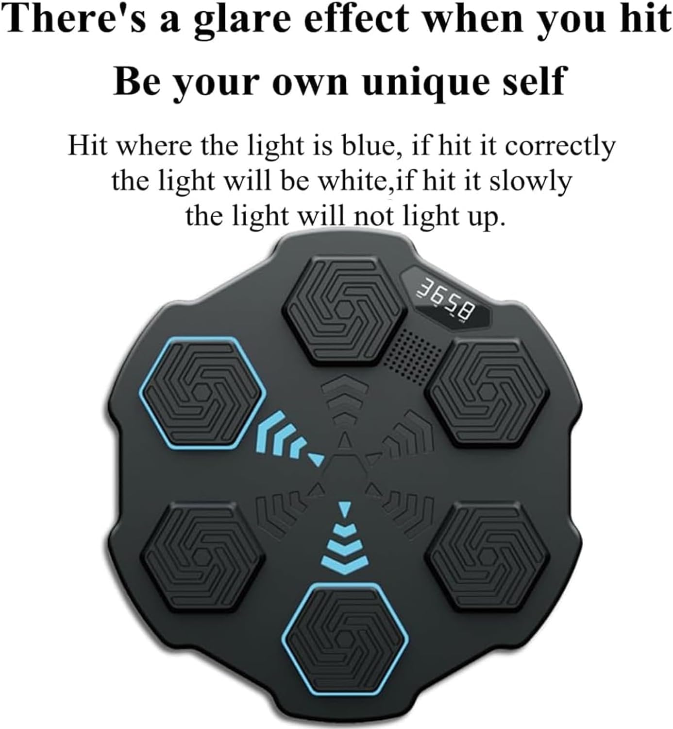 Music Boxing Strike Pads, Smart Boxing Machine with LED Counter, Wall Mounted Boxing Training Punching Equipment, USB Charging Boxing Strike Pads for Amateur Home Workout Boxing
