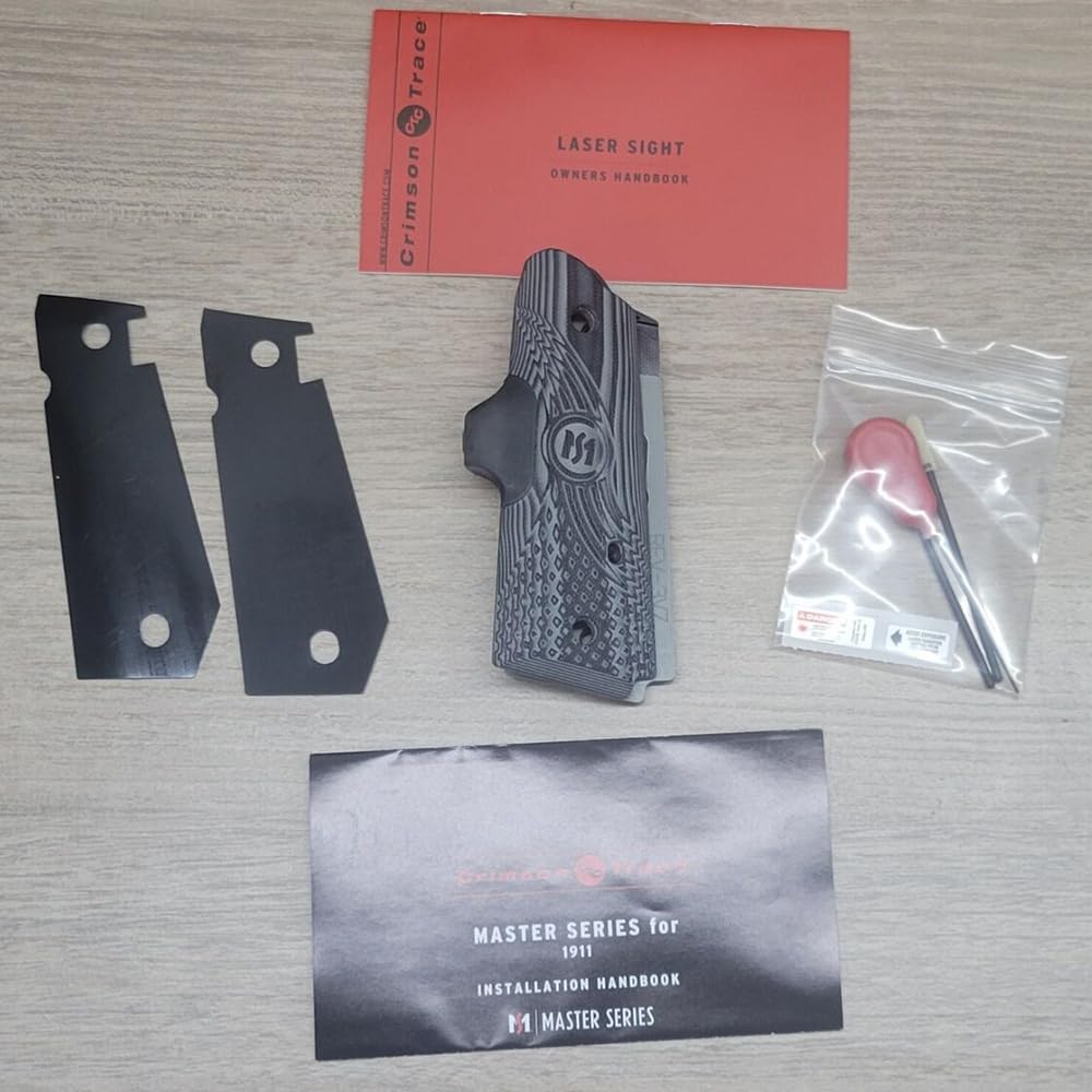 Crimson Trace LG-904 G10 Master Series Lasergrips Laser Sight with Instinctive Activation for 1911 Full-Size Pistols, Defensive Shooting and Competition
