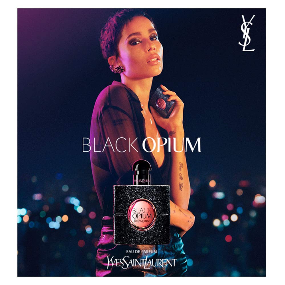 Yves Saint Laurent Eau De Parfum Spray for Women, Black Opium, 3 Ounce |